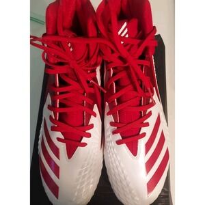 Adidas Freak X Carbon MID Football‎ Cleats  White Red Bd7272 14 Men's Shoe